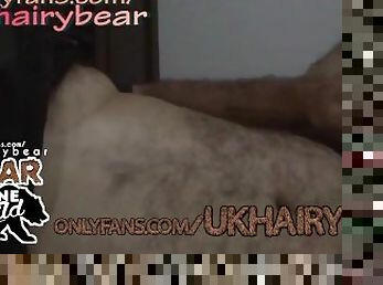 Chubby Hairy Bear Cumming Over Big Belly