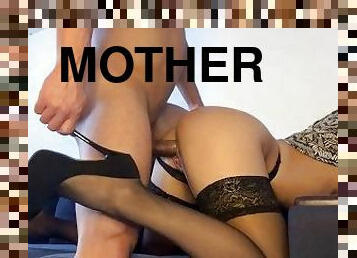 Horny Stepmother plays with my Cock and then wants to Fuck her in her wet Pussy /CandyLuxxx