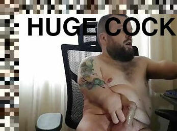 Midget showing ass and then his huge dick cum