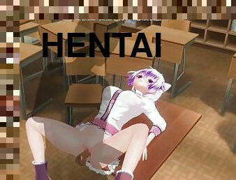 3D HENTAI Schoolgirl pussyfucked on the table
