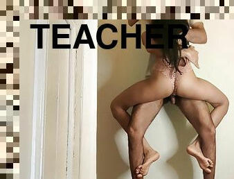 Desi Mms - Desi Teacher Fucking In The Doggy Style By Her Student Hindi