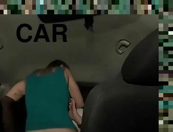 I fuck my girlfriend hard in the car at the end of my shift