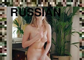 masturbare-masturbation, rusoaica, cu-degetelul, blonda, solo, superba