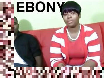 Horny ebony couple fucking for black on black amateur sex tape