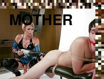 Mother I´d Like To Fuck domme fucks guy with dildo drill