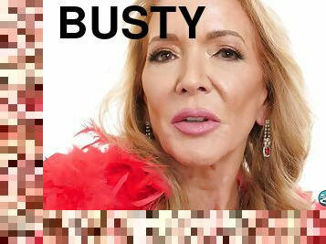 Busty mature granny Sierra Fontaine uses anal toys - masturbation
