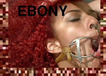 Curly ebony is got laid in public