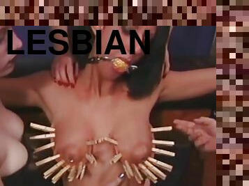 Pervert sadistic lesbian trio tortures the nipples of their poor sub extreme