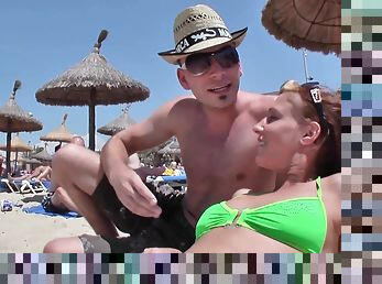 18 yo german Teen pick up at beach in holiday and fuck after flirt