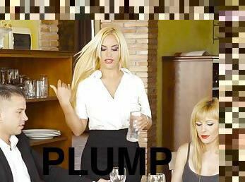 Plumpy Waitress Seduces Handsome Hunsband Of Other Woman