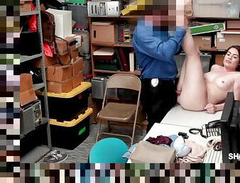 Perverted Guard Screws Naked Girl For Her Shoplifting Crime
