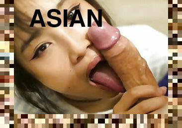 Mellow Yellow Hot young Corean Asian gives sloppy POV blowjob