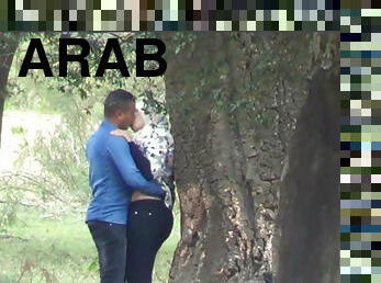 Arab couples in public park