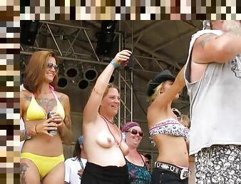 Naked Show At The Iowa Biker Rally