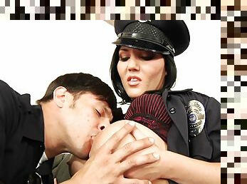 Claire Dames Hot Sex In Police Uniform