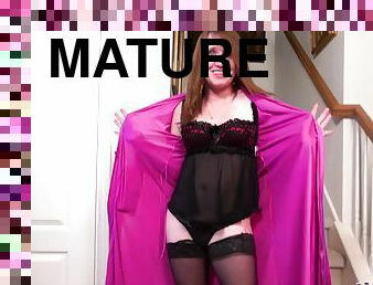 Sexy matures stripping down and enjoying masturbating on camera