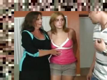 Gilf Margo and her friend join forces to give a blowjob