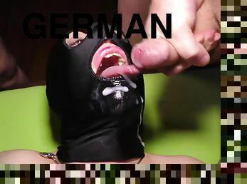 our german deepthroat mouth hole mask teen gundula pervers gets rough bukkake group fucked