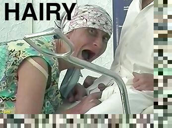 hairy bush 92 years old granny rough fisted anf deep fucked by a doctor