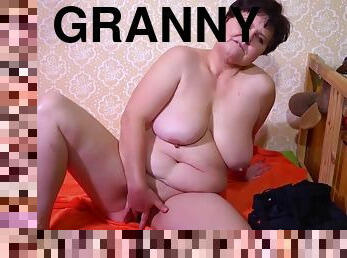 Old fat granny chubby and slim fake tited mature masturbation compilation video