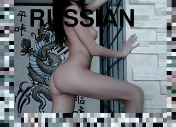 Russian webcam girl dancing on cam