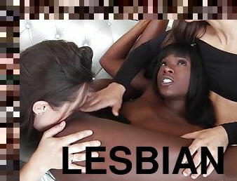 LesbianX - Ana Foxxx first time DP by big booty duo Abella and Sinn