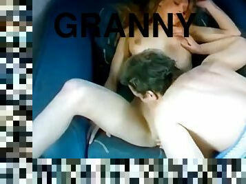 Granny lesbian strapon