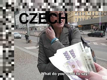 Czech Mom Veronika the Secretary - Amateur pov public sex for cash