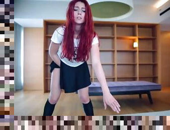 Attractive Redhead Camgirl Live Sex Webcam Show