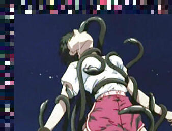 Hentai girl caught and brutally drilled by tentacles monster
