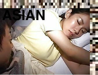 asiatic, amatori, facut-acasa, japoneza, dormind, realitate