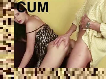 He Fuck Teens Pussy and Feet in Change and Cum on Her