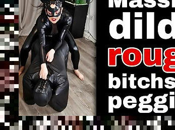 Leather Bitchsuit Pegging Femdom FLR Miss Raven Training Zero Huge Strap On Dildo Strapon Bondage BDSM Mistress FLR 
