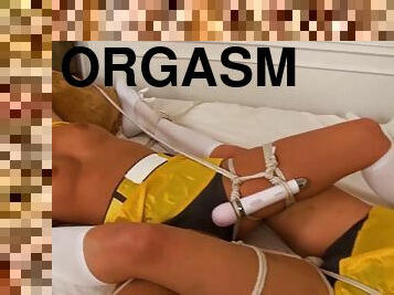 Tied Up Cheerleader Orgasm Challenge