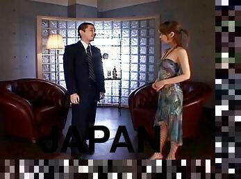 Japanese spy babe gives a hot double blowjobs uncensored