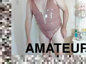 transvestit, amatør, moden, transvestit-tranny, cam, lurer, tøs, strømper, britisk, webcam