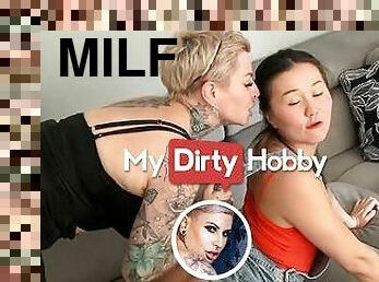 MyDirtyHobby - Seductive MILF Cat-Coxx Fucks Her Friend With A Strap On To Give Her A Lesson