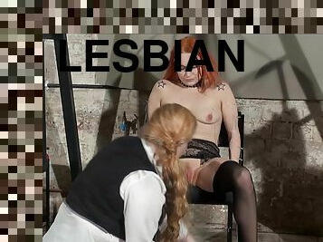 Dirty Mary lesbian pussy whipping