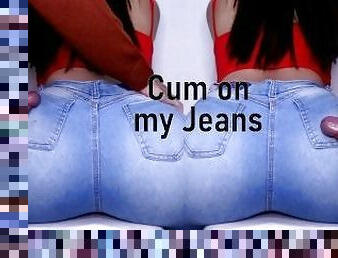 My Neighbor has a Jeans Fetish, I let Him Jerk off on my Ass!