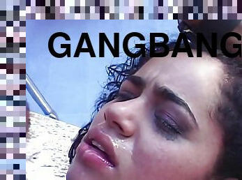 Erica Viera Takes On A Gaggle Of Guys In This Gang Bang