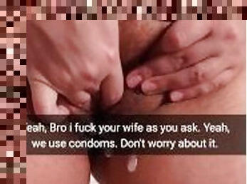 Yes, i fuck your wife as you ask! Yea, we use condoms, trust me! - Cuckold Snap Captions