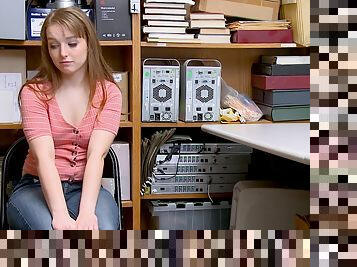 Forced office fuck for blonde teen babe Cleo Clementine