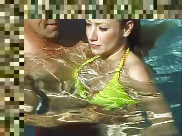 Extreme sex vid with cute blonde Tiffani playing with a dick in a pool