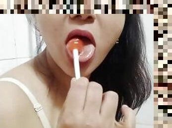 MILF Seduces Her Lover with Lollipop
