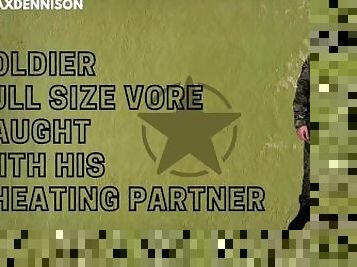 full size vore - caught cheating with soldiers partner