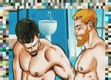 Muscle man fucks his prison mate gay cartoon porn