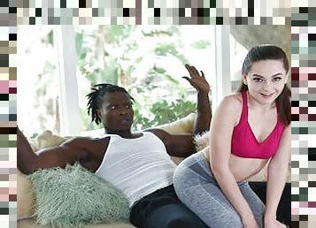 Ebony Teen & White Dick vs White Babe & BBC Interracial Full Movie Romy Indy Aften Opal - TeamSkeet