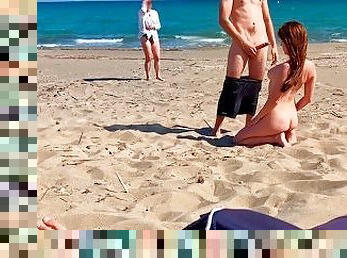 Picked Up Random Stranger on Public Beach for Quick Fuck  Hotwife Caught
