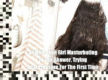 April Showers - Girl masturbates in the shower, first time trying anal pleasure