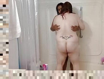 Highlight Pounding shower Lesbian Tribbing